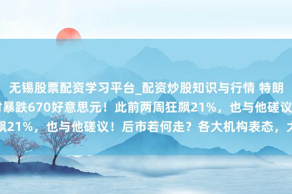 无锡股票配资学习平台_配资炒股知识与行情 特朗普大手脚，金价30小时暴跌670好意思元！此前两周狂飙21%，也与他磋议！后市若何走？各大机构表态，大家解读